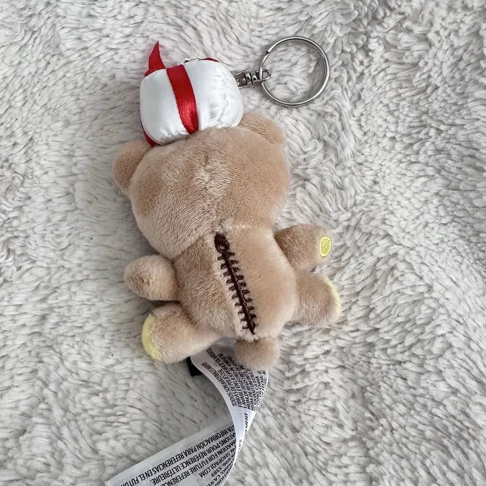 San X Rilakkuma Bag Charm Keychain Present On Head Holiday 3” Plush